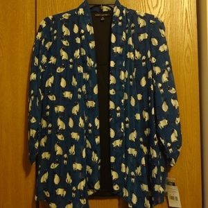 Sara Michelle 3/4 sleeve cat print.